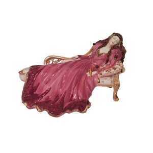 Franklin Mint Sleeping Beauty Fine Porcelain Figurine – Complete w/ Spindle